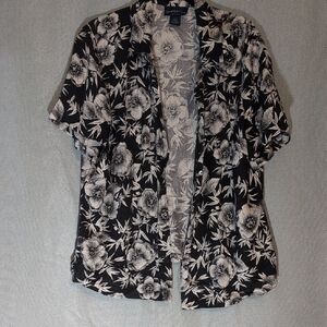 Charter Club Black and White Floral Blouse